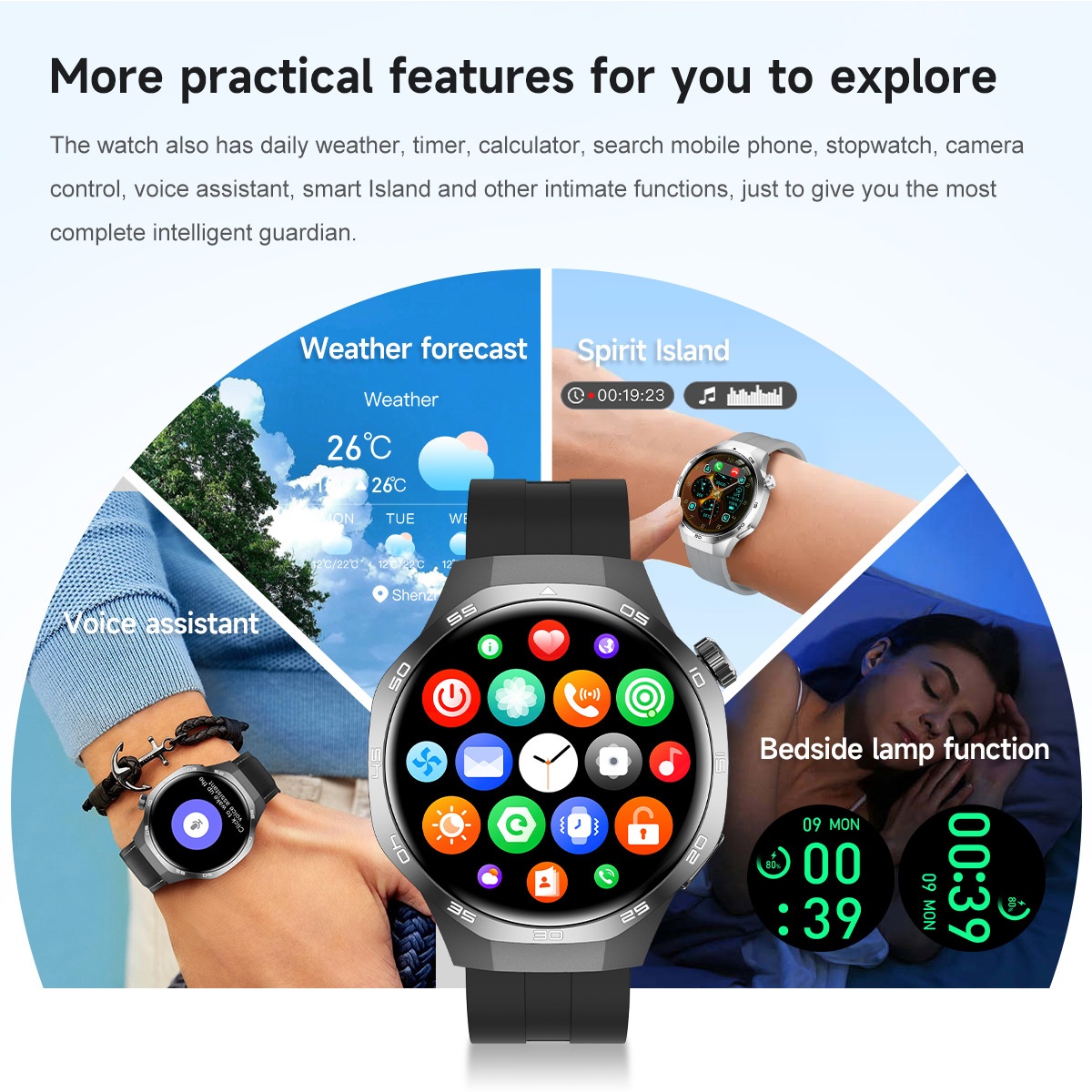 GT5 Pro Smart Watch with 1.53" Round HD Display & Bluetooth Calling