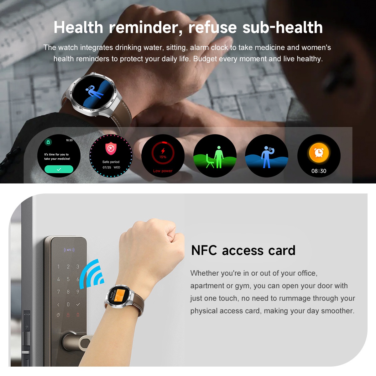 GT5 Pro Smart Watch with 1.53" Round HD Display & Bluetooth Calling