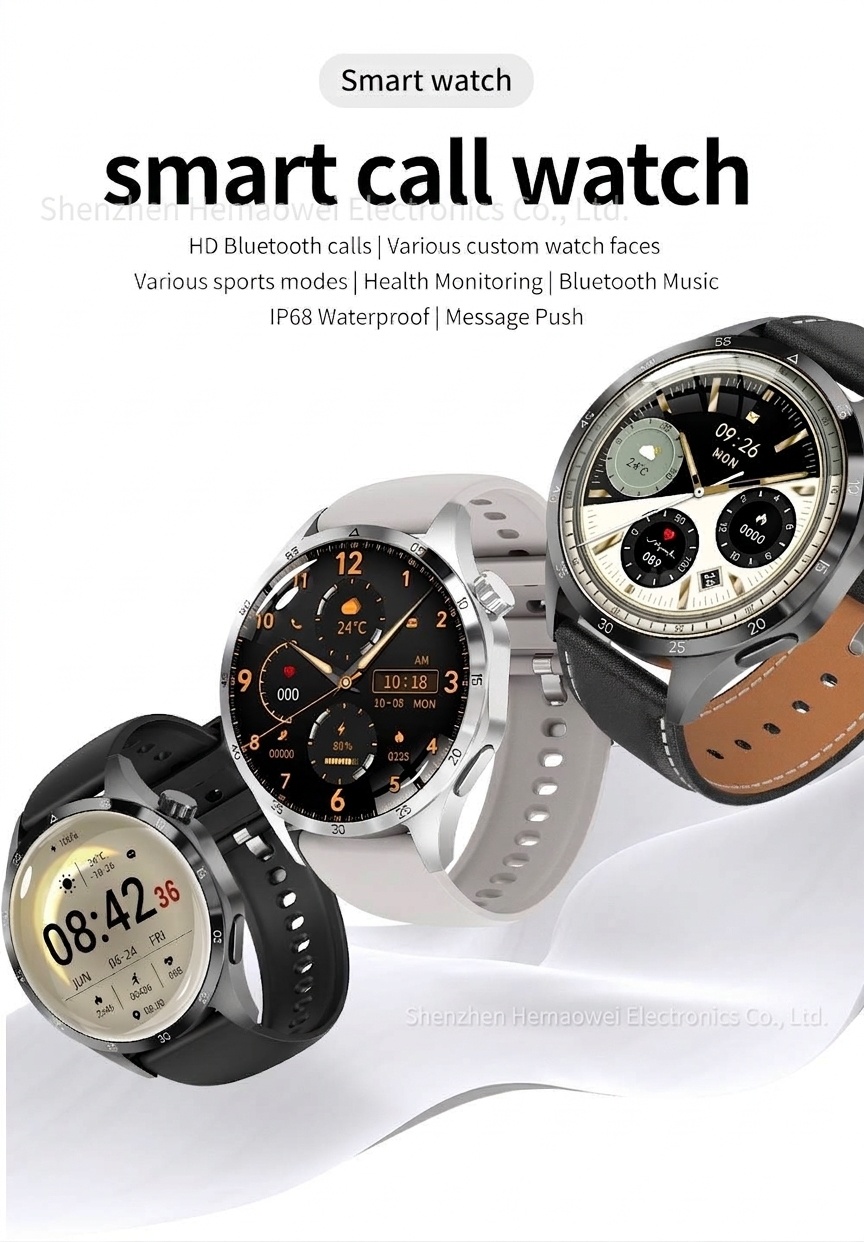 GT4 PRO+ Smartwatch mit AMOLED-Display, GPS, NFC und Bluetooth-Anruffunktion