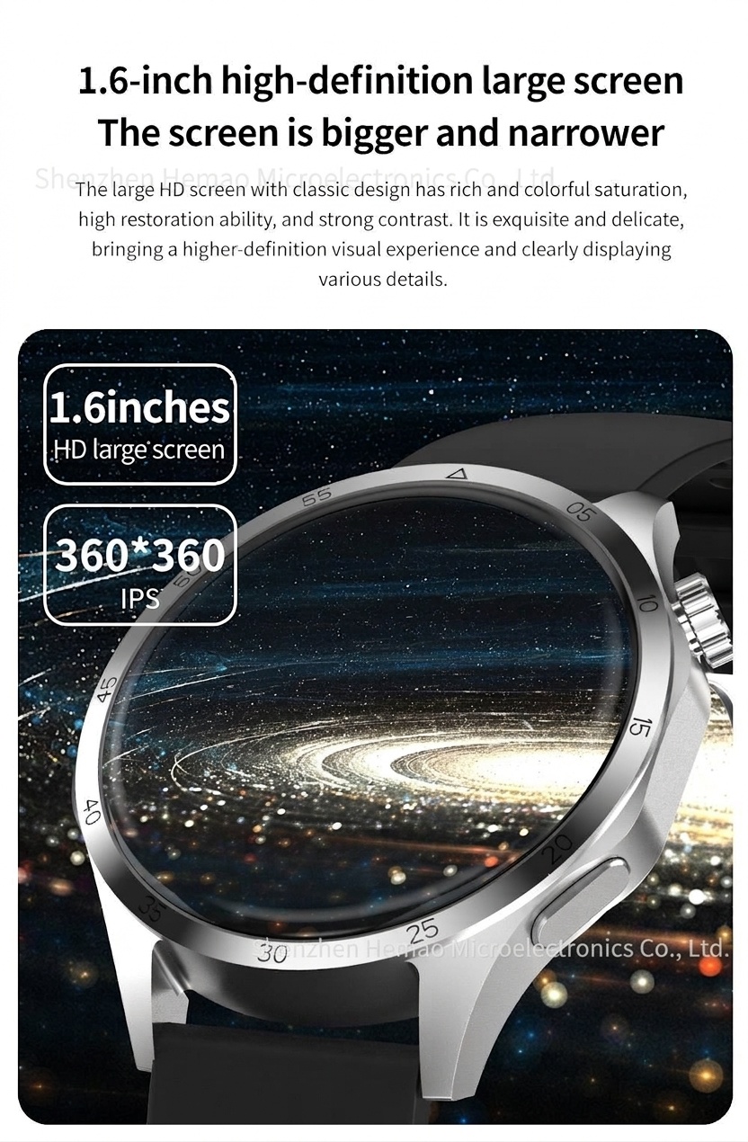 GT4 PRO+ Smartwatch mit AMOLED-Display, GPS, NFC und Bluetooth-Anruffunktion