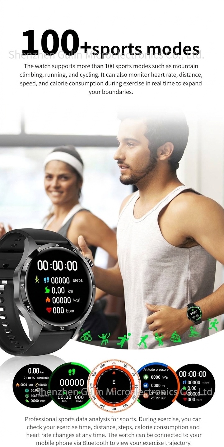 GT4 PRO+ Smartwatch mit AMOLED-Display, GPS, NFC und Bluetooth-Anruffunktion