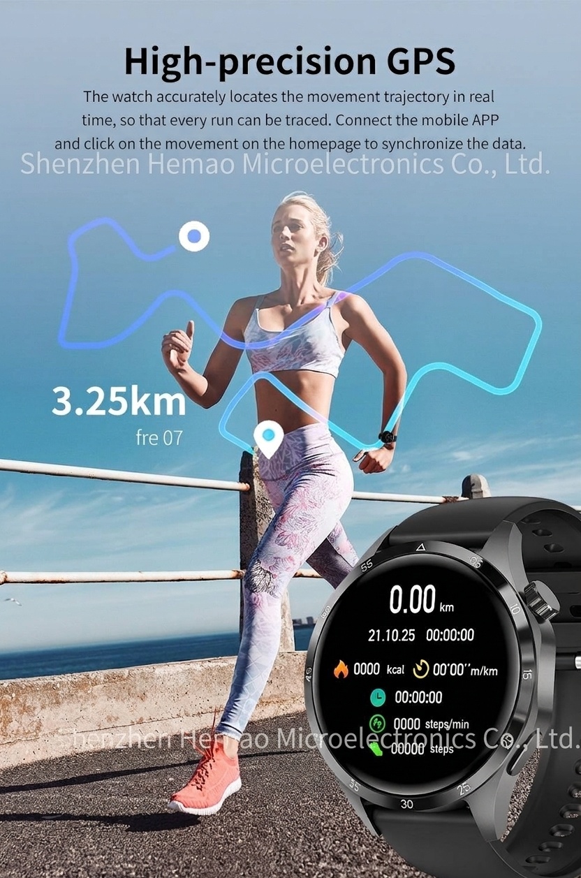 GT4 PRO+ Smartwatch mit AMOLED-Display, GPS, NFC und Bluetooth-Anruffunktion