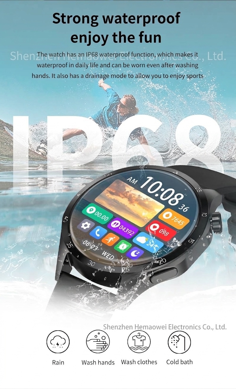 GT4 PRO+ Smartwatch mit AMOLED-Display, GPS, NFC und Bluetooth-Anruffunktion