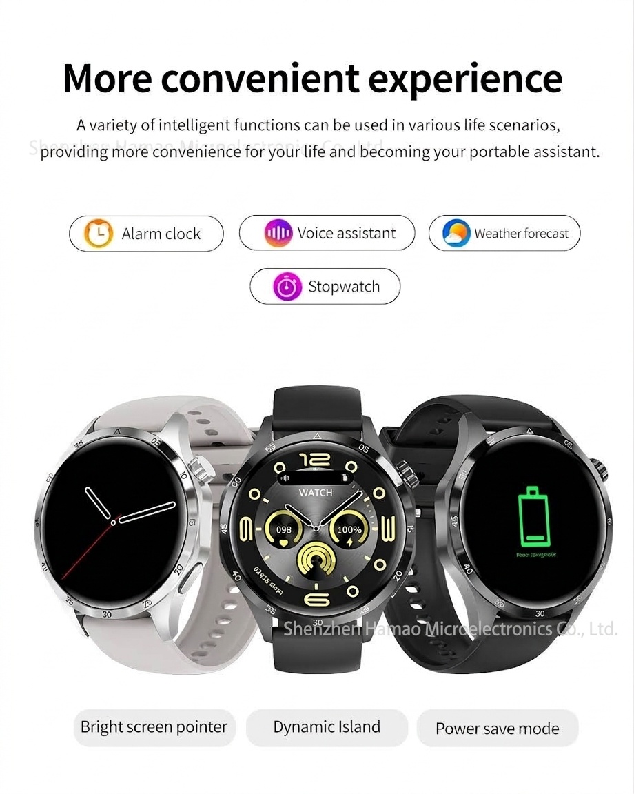 GT4 PRO+ Smartwatch mit AMOLED-Display, GPS, NFC und Bluetooth-Anruffunktion