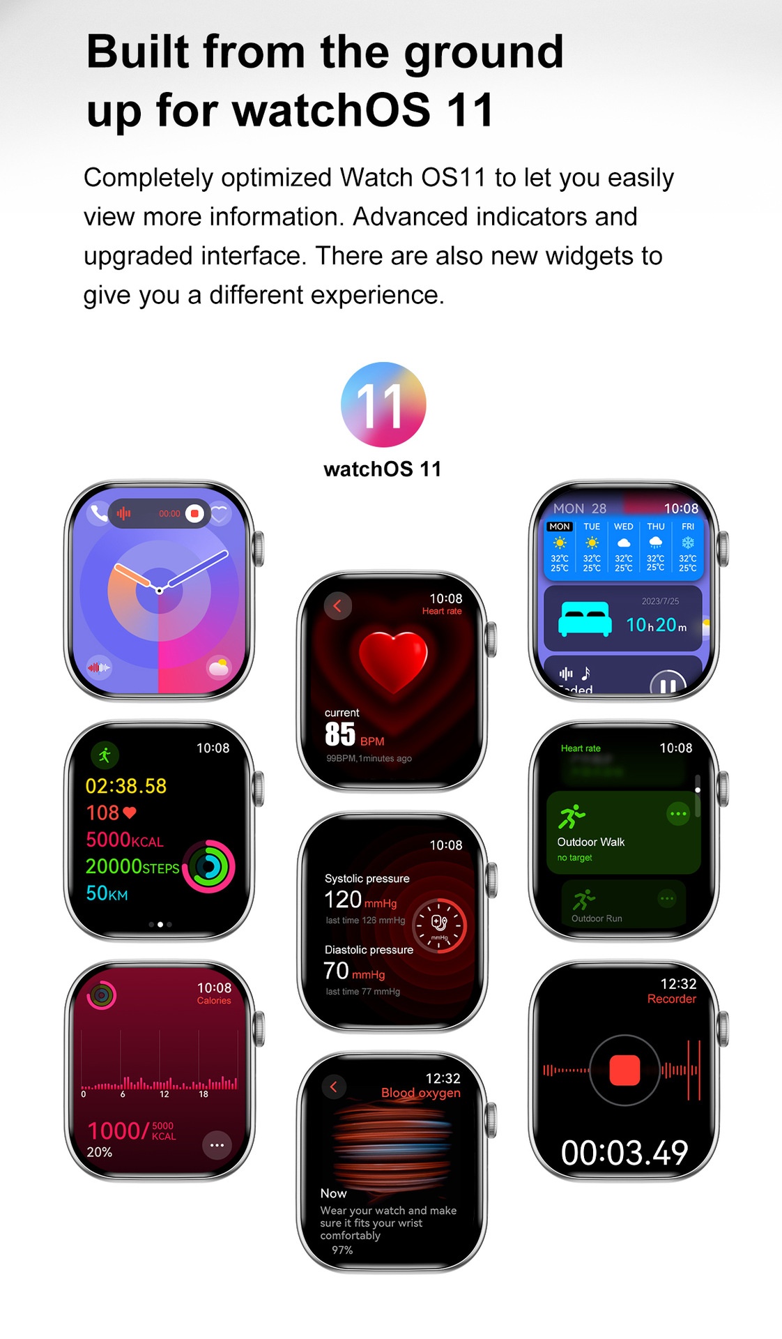 DT Watch 10 Smart Watch with 1.96" AMOLED Display, 16GB & Bluetooth Call