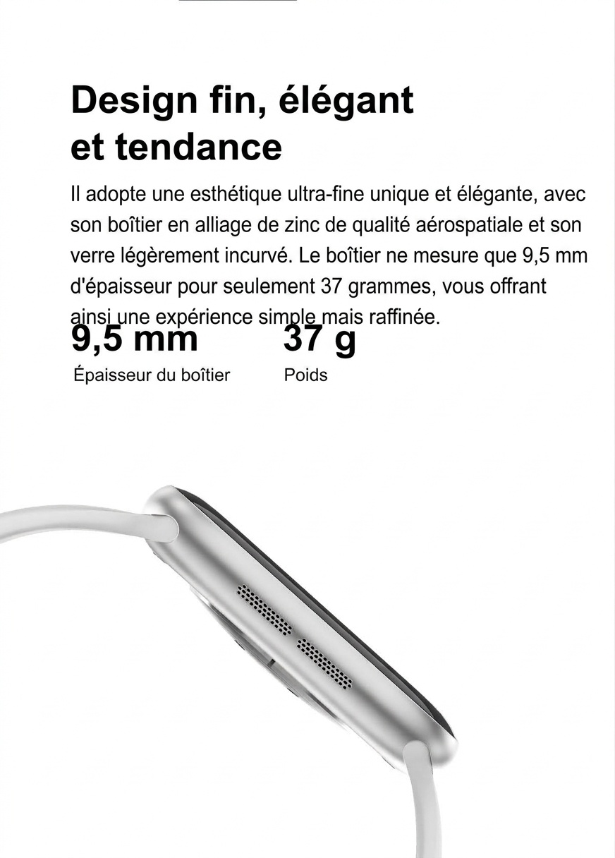 Montre connectée DT Watch 10 avec écran AMOLED de 1,96 pouce, 16 Go et appels Bluetooth