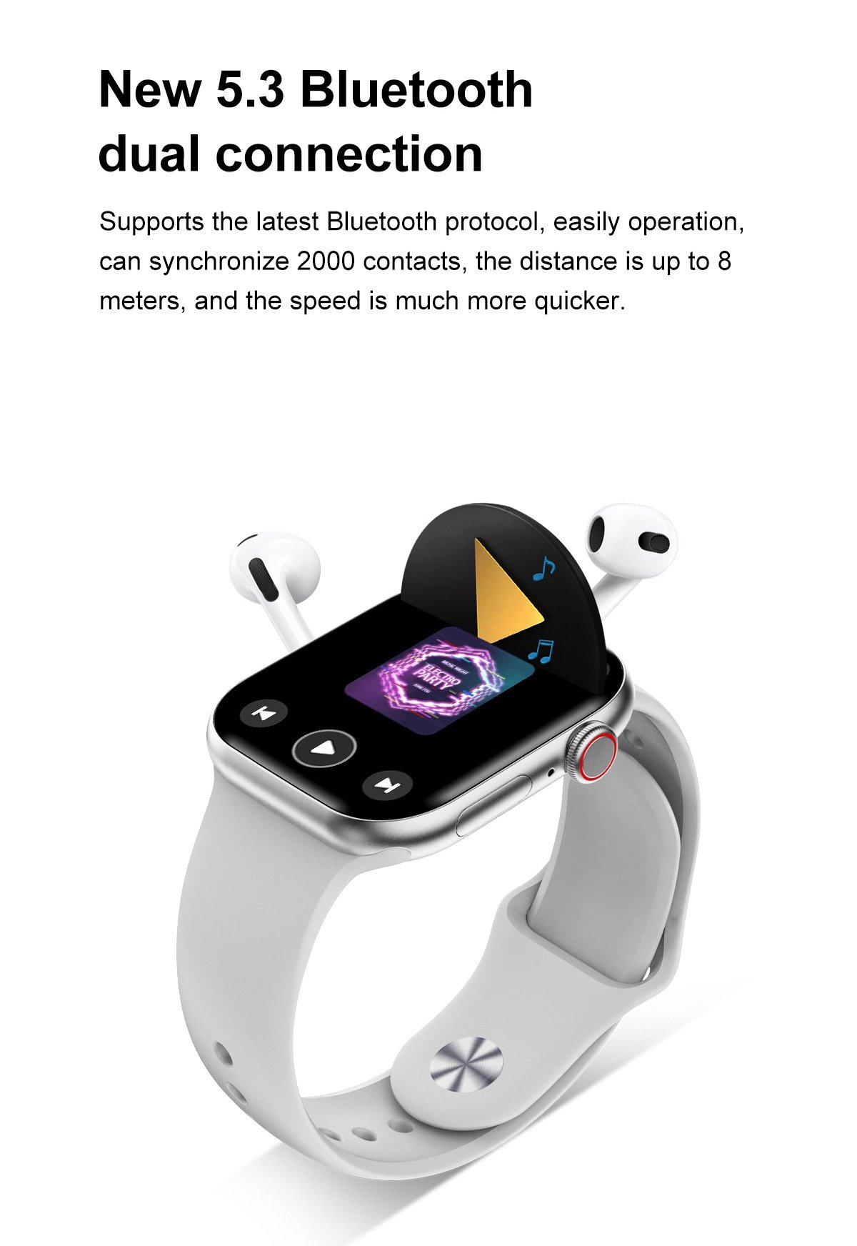 DT Watch 10 Smart Watch with 1.96" AMOLED Display, 16GB & Bluetooth Call
