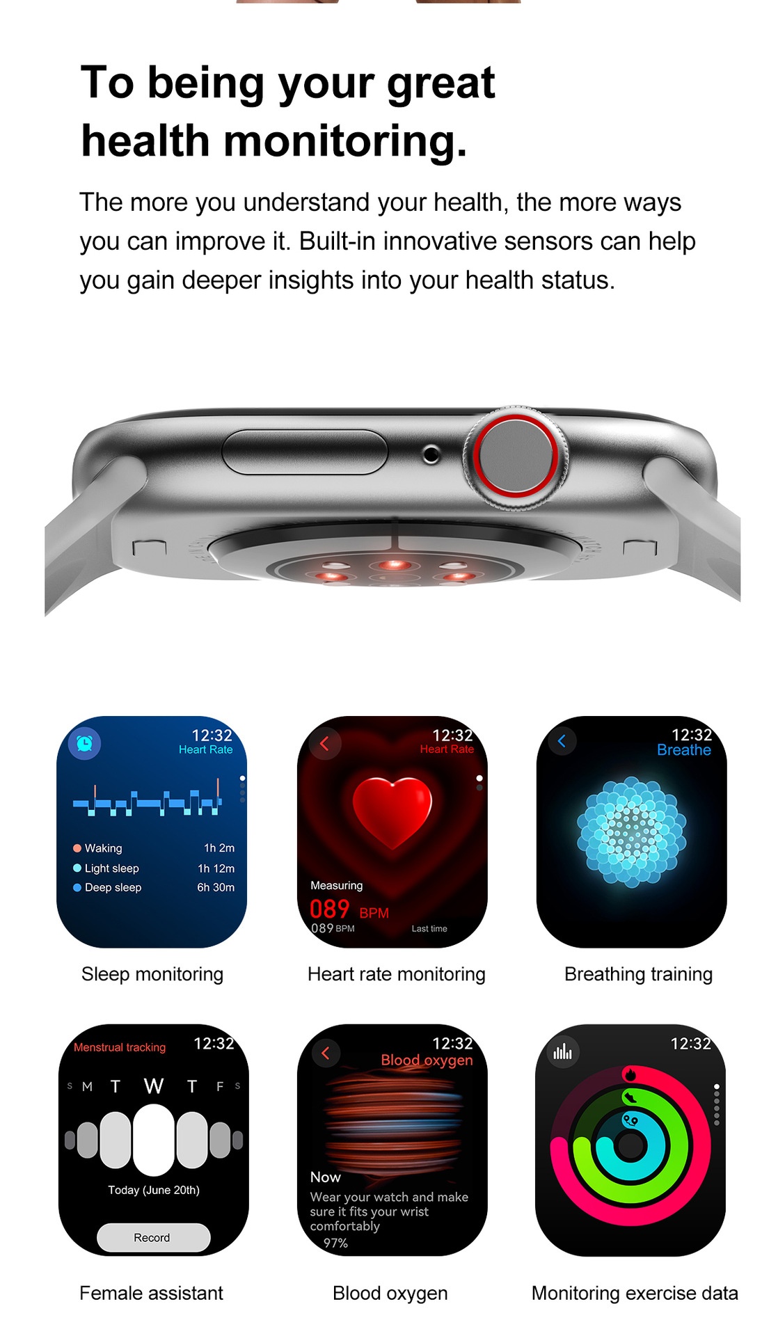 DT Watch 10 Smart Watch with 1.96" AMOLED Display, 16GB & Bluetooth Call