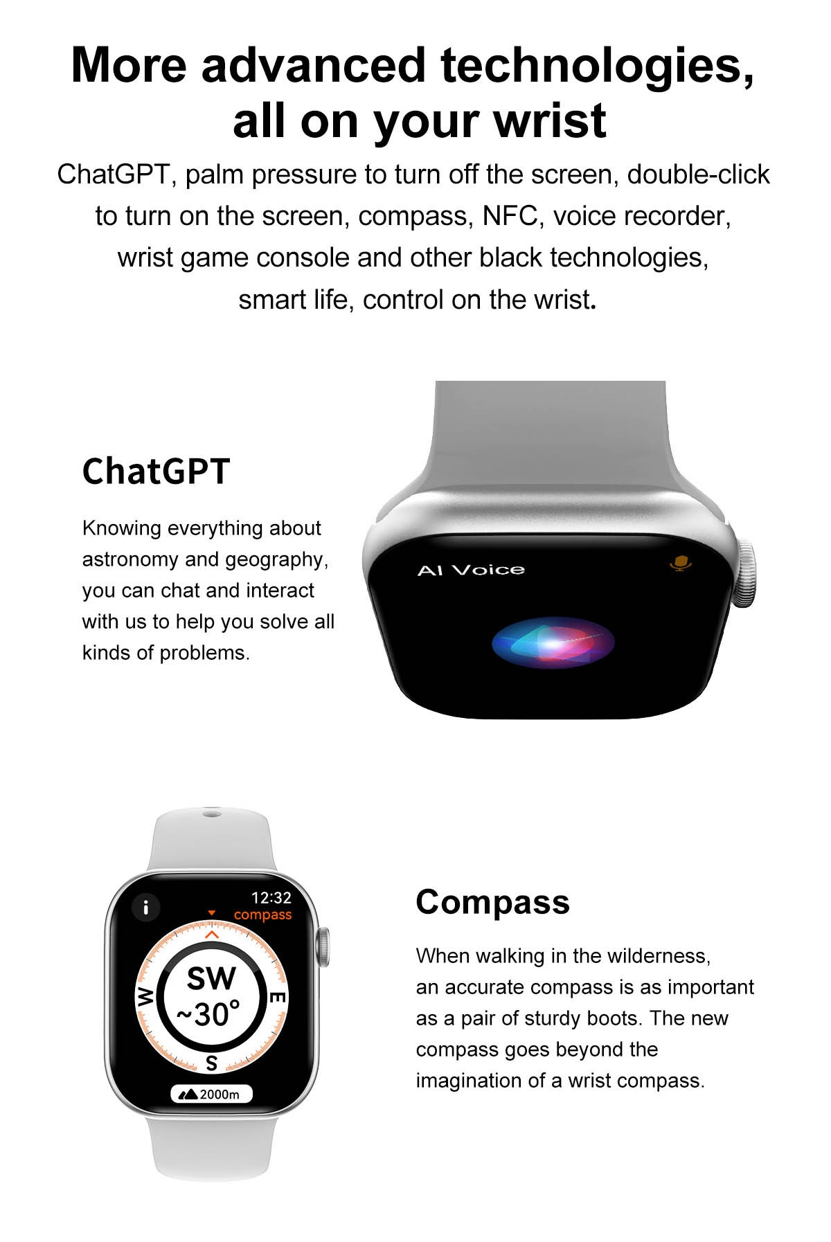 DT Watch 10 Smart Watch with 1.96" AMOLED Display, 16GB & Bluetooth Call