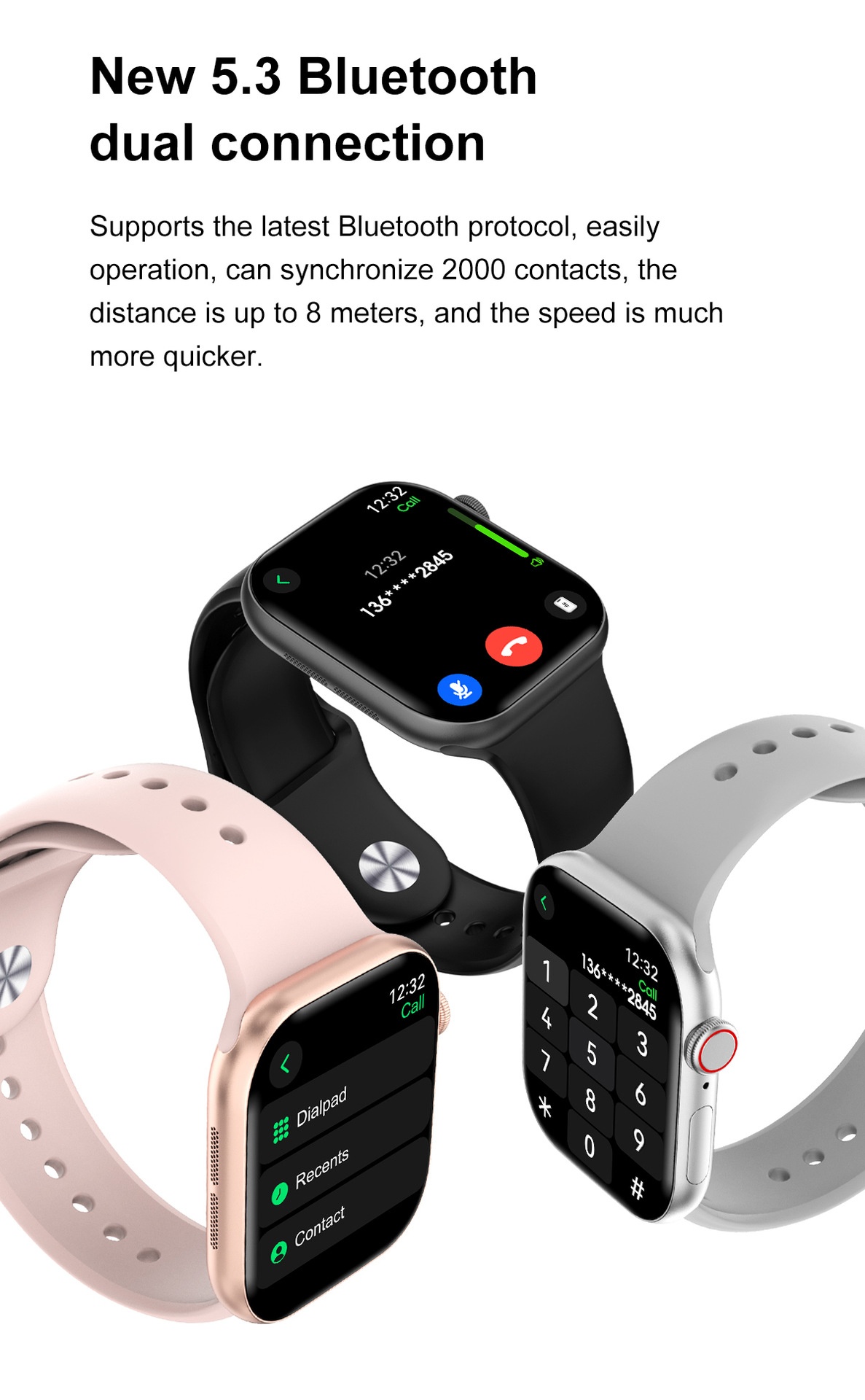 DT Watch 10 Smart Watch with 1.96" AMOLED Display, 16GB & Bluetooth Call