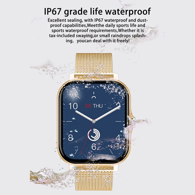 Smart Watch with Square HD Display, Bluetooth Calling & Fitness Tracker