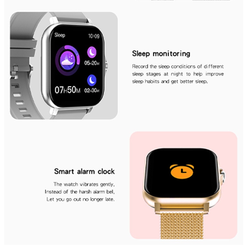 Smart Watch with Square HD Display, Bluetooth Calling & Fitness Tracker