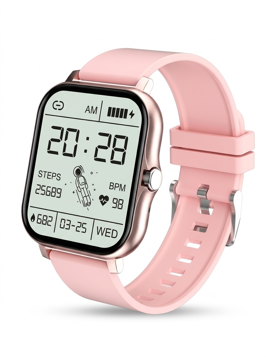 Smart Watch with Square HD Display, Bluetooth Calling & Fitness Tracker