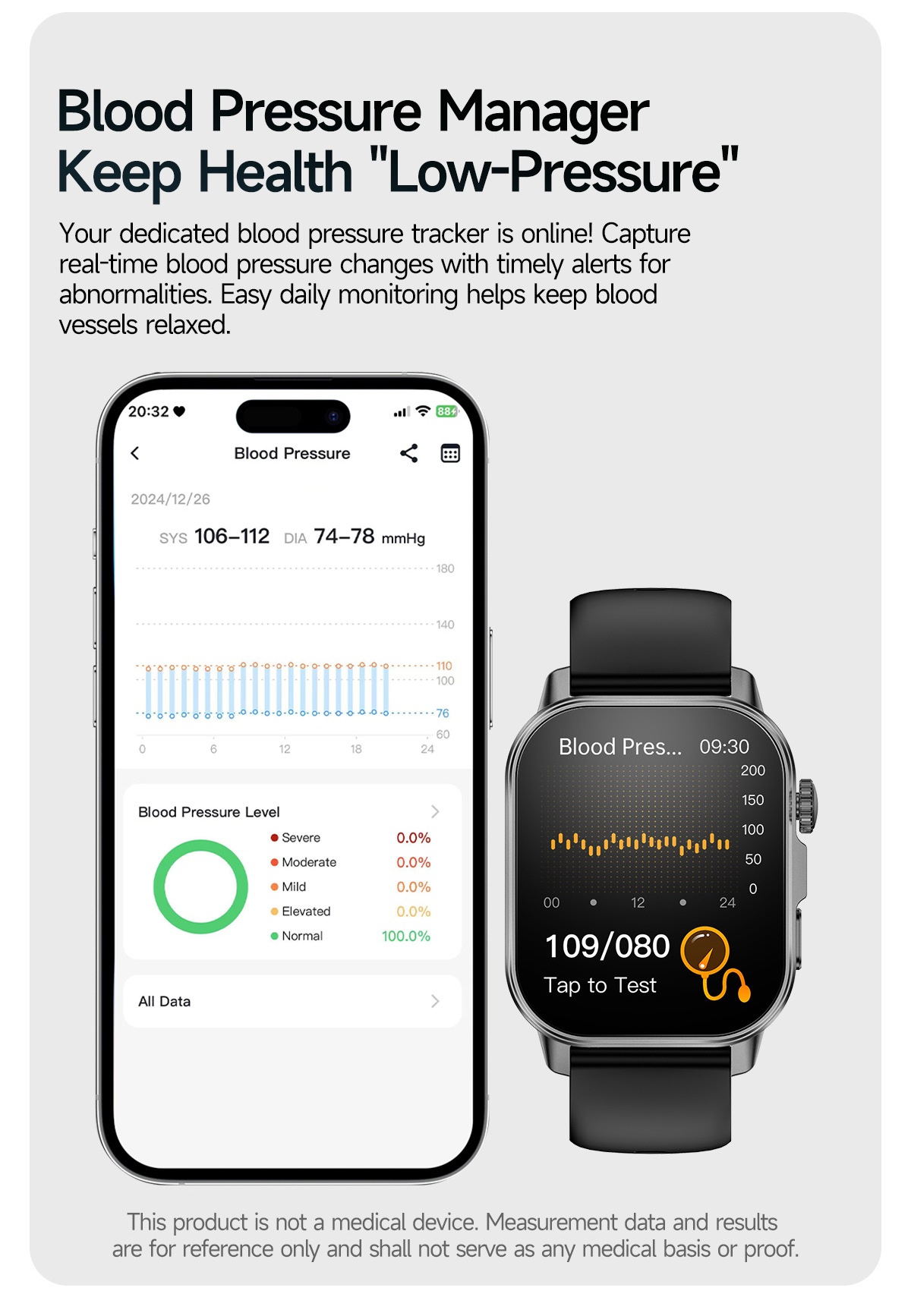 ET571 Health Smart Watch with Square Display, ECG & Bluetooth Calling