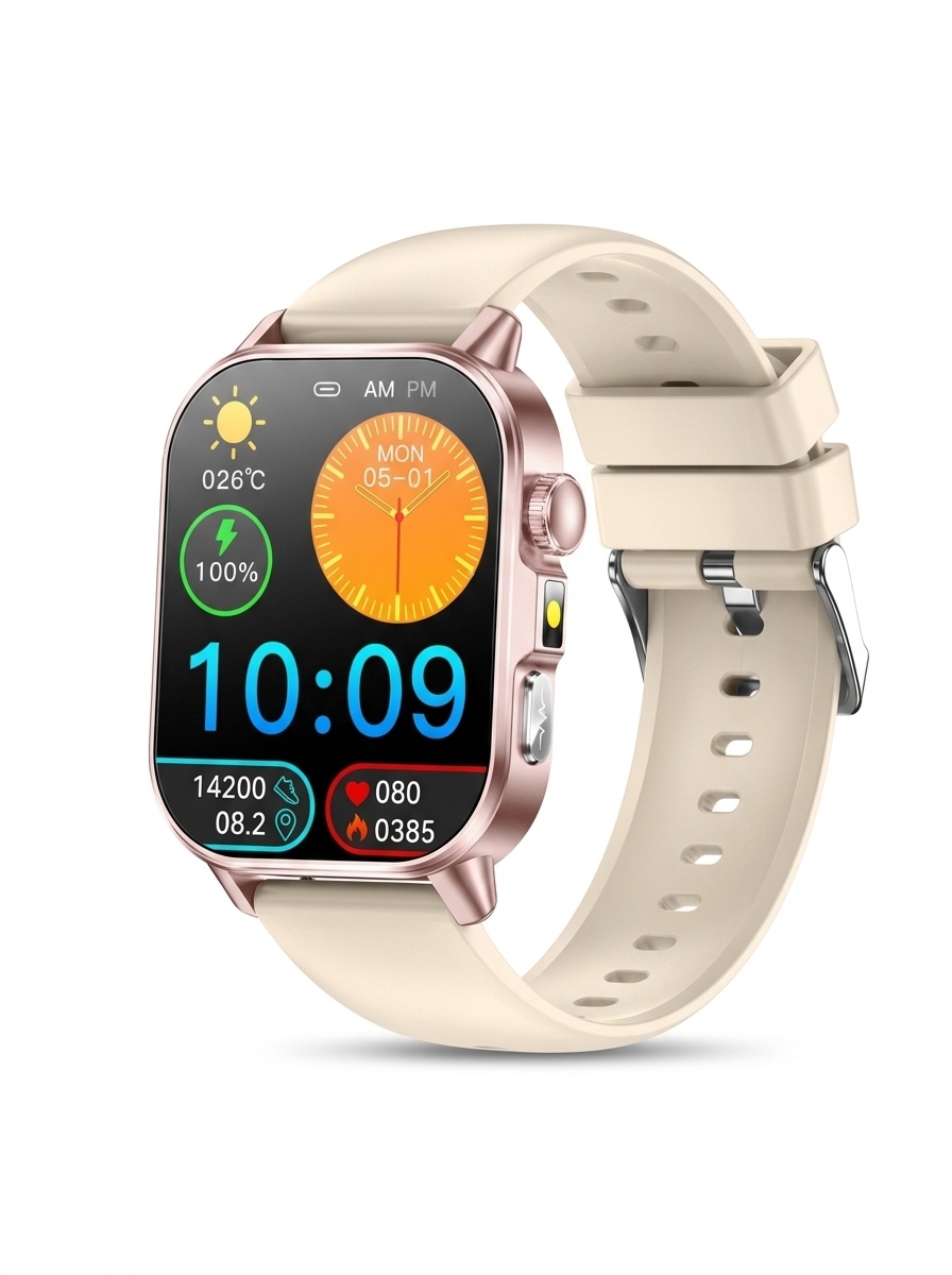 ET571 Health Smart Watch with Square Display, ECG & Bluetooth Calling