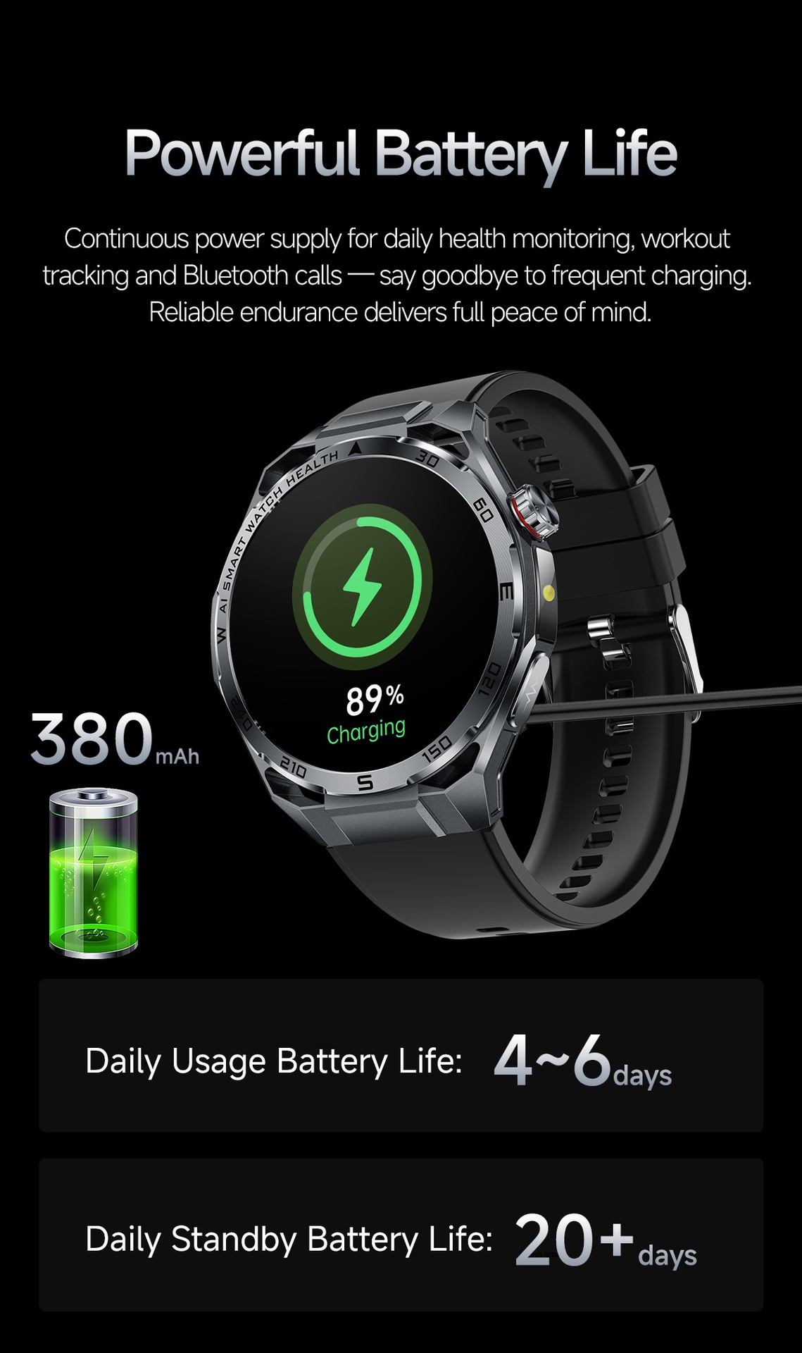 AI ECG Sports Smart Watch with Round Metal Case & Bluetooth Calling