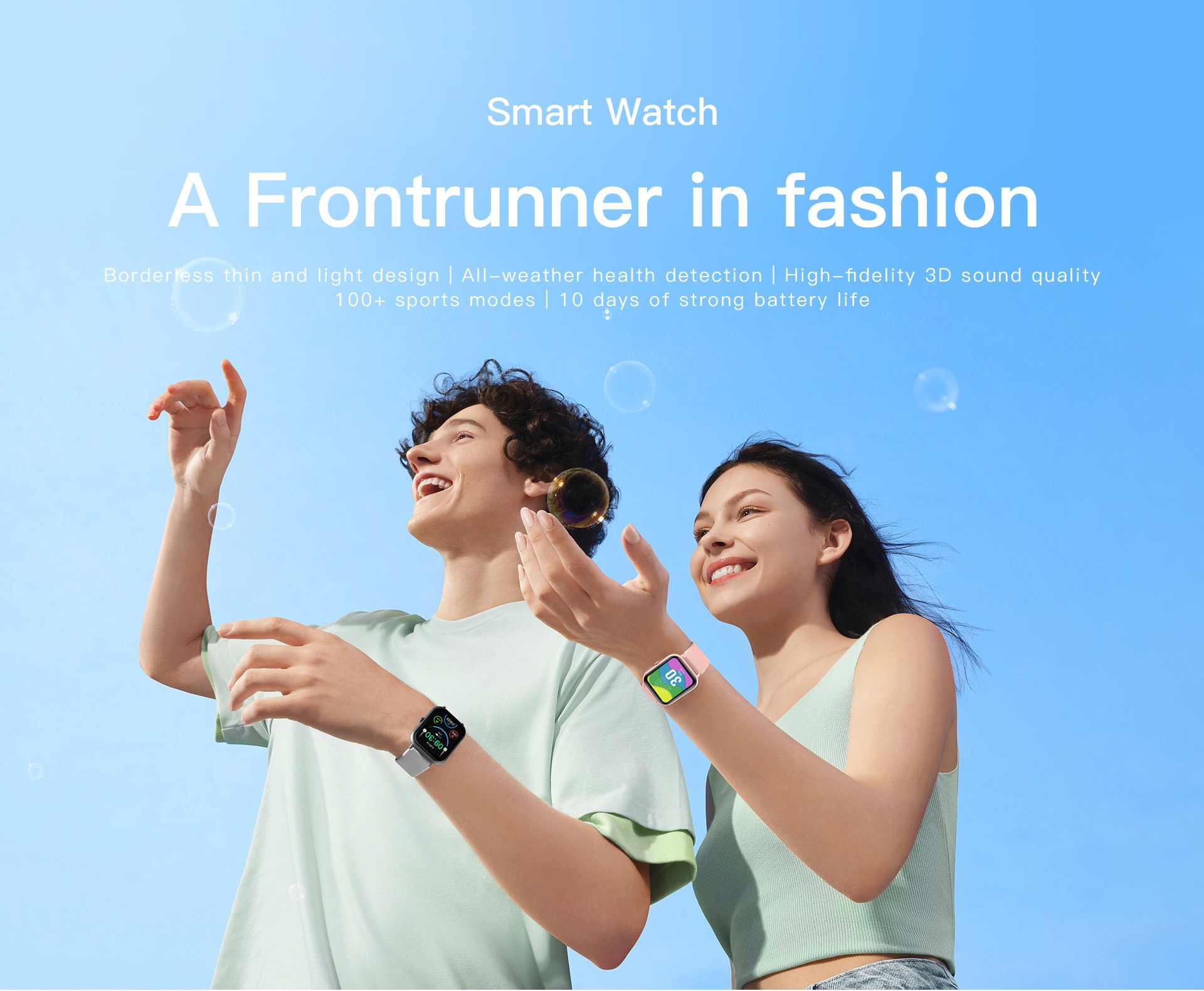 Smart Watch for Men and Women with Square Screen & Bluetooth Calling