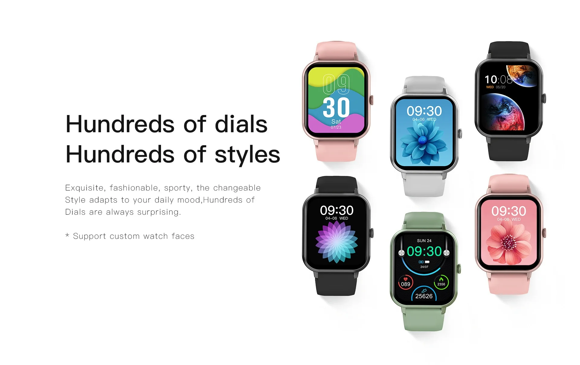 Smart Watch for Men and Women with Square Screen & Bluetooth Calling