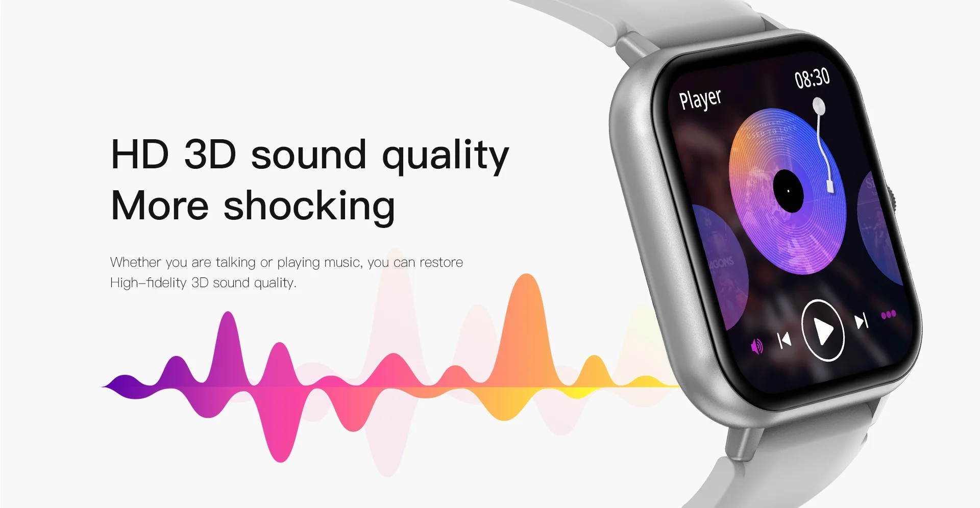 Smart Watch for Men and Women with Square Screen & Bluetooth Calling