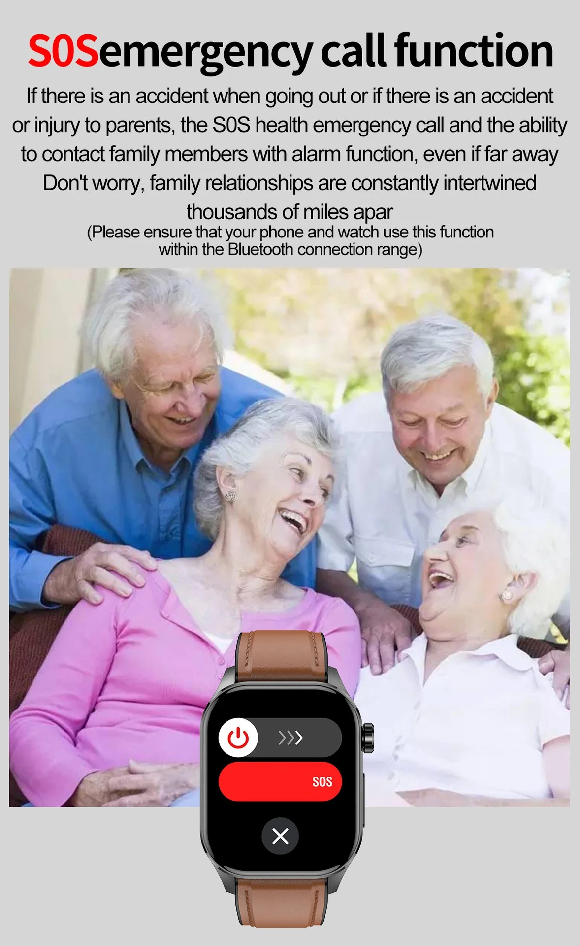Advanced ECG Smart Watch with Square AMOLED Display & Bluetooth Calling