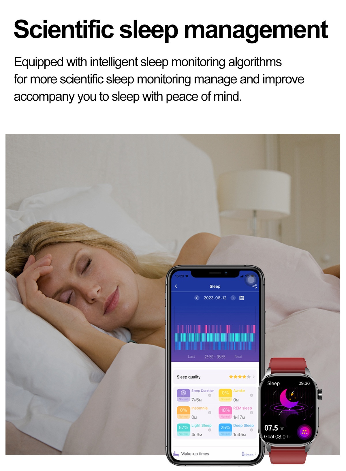 Advanced ECG Smart Watch with Square AMOLED Display & Bluetooth Calling