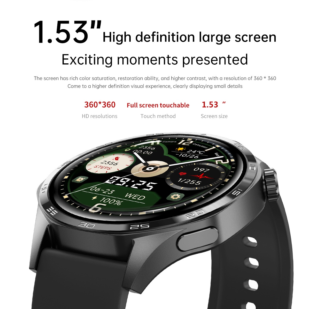 GT5 PRO Smart Watch with Round Display, Bluetooth Calling & Fitness Tracker