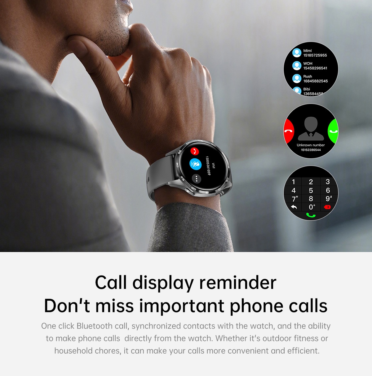 GT5 PRO Smart Watch with Round Display, Bluetooth Calling & Fitness Tracker