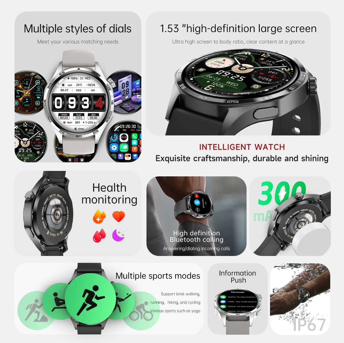GT5 PRO Smart Watch with Round Display, Bluetooth Calling & Fitness Tracker