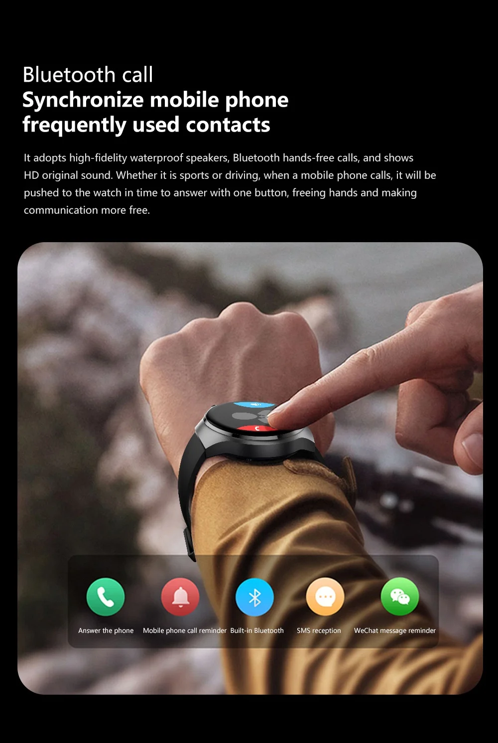 GT4 PRO Smart Watch with 1.6" HD Screen, NFC, GPS & Bluetooth Calling