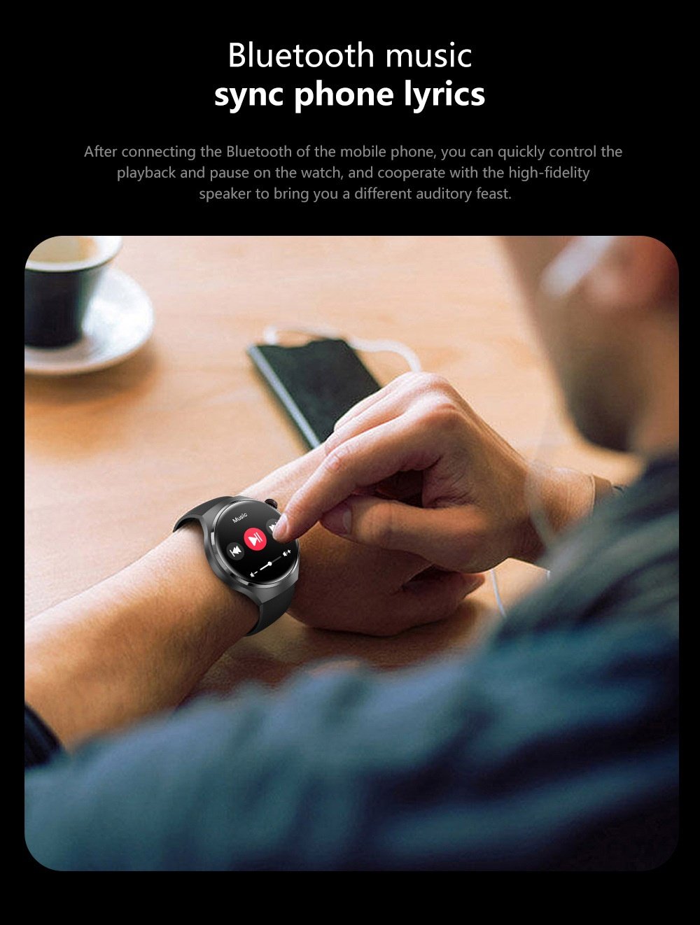 GT4 PRO Smart Watch with 1.6" HD Screen, NFC, GPS & Bluetooth Calling