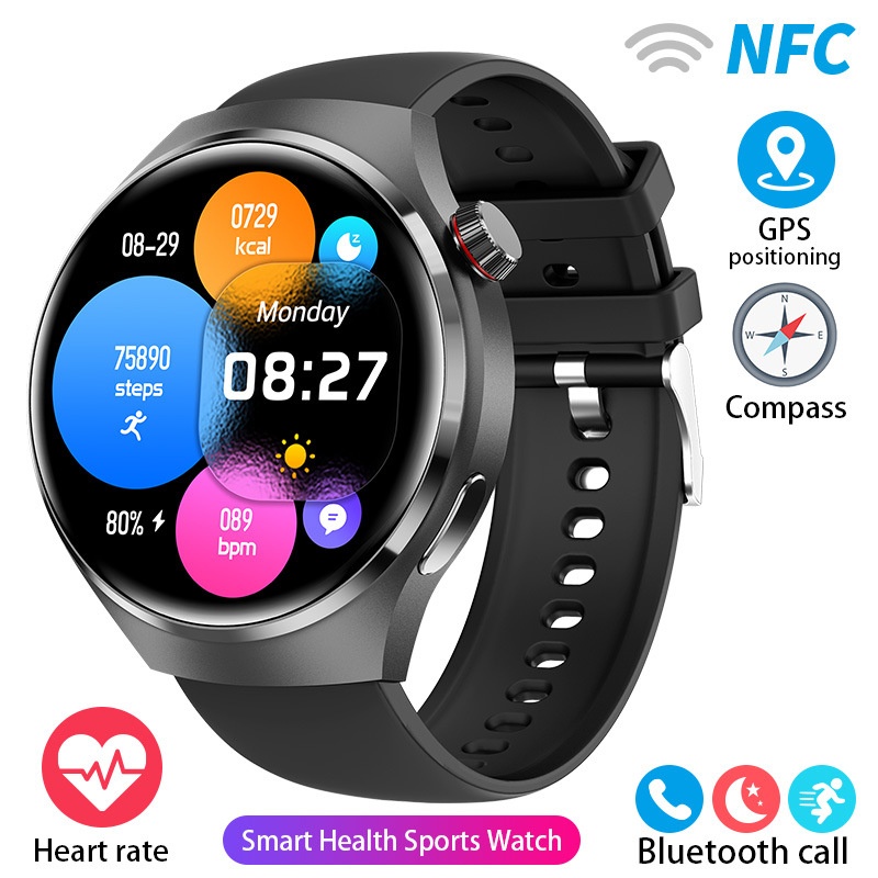 GT4 PRO Smart Watch with 1.6" HD Screen, NFC, GPS & Bluetooth Calling