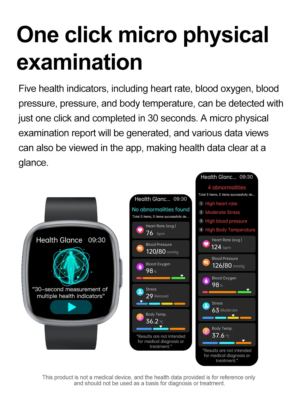 Curved AMOLED Smart Watch with ECG, Blood Pressure & Fitness Tracker