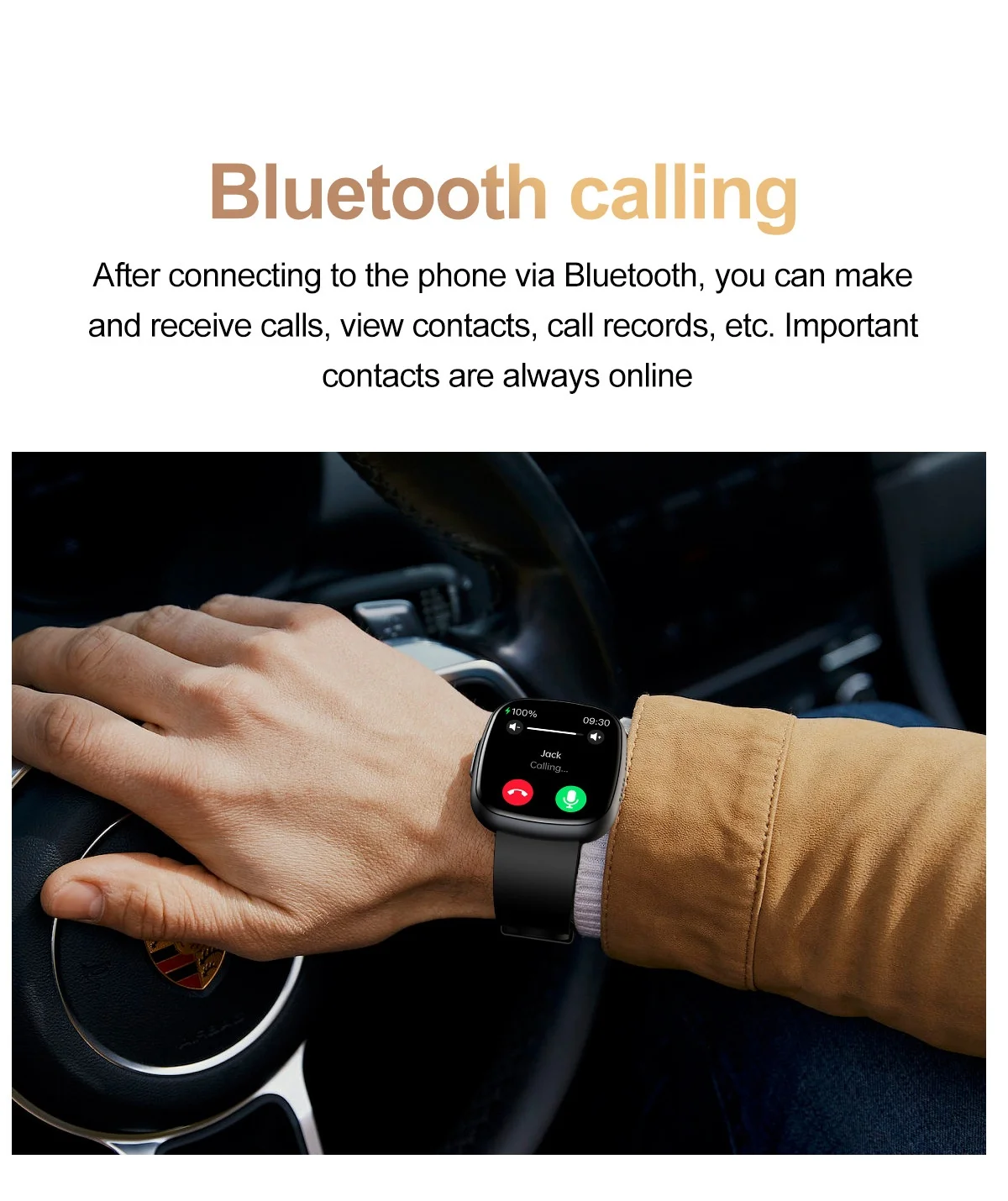 Curved AMOLED Smart Watch with ECG, Blood Pressure & Fitness Tracker
