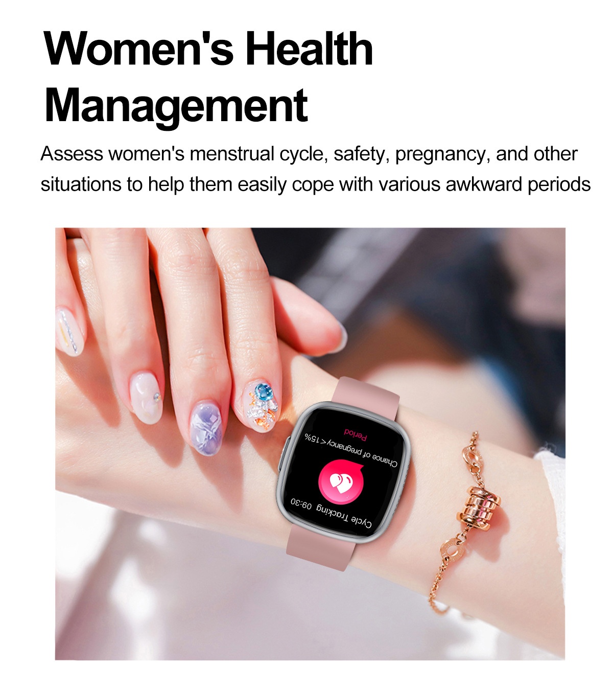 Curved AMOLED Smart Watch with ECG, Blood Pressure & Fitness Tracker