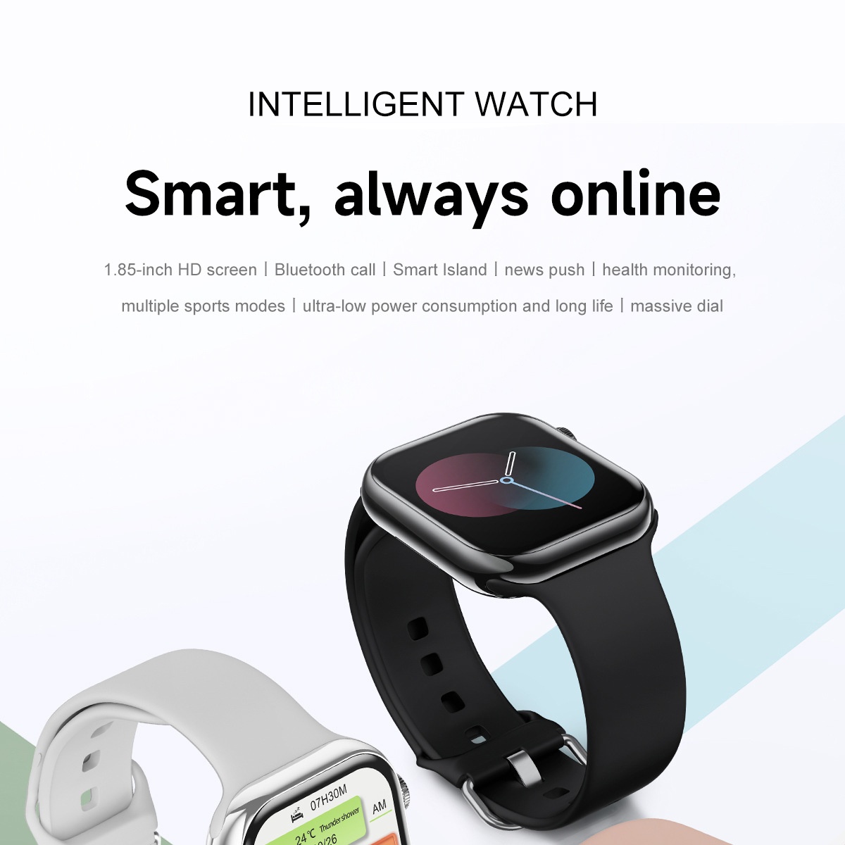 IW10 Smart Watch with Square AMOLED Display & Bluetooth Calling