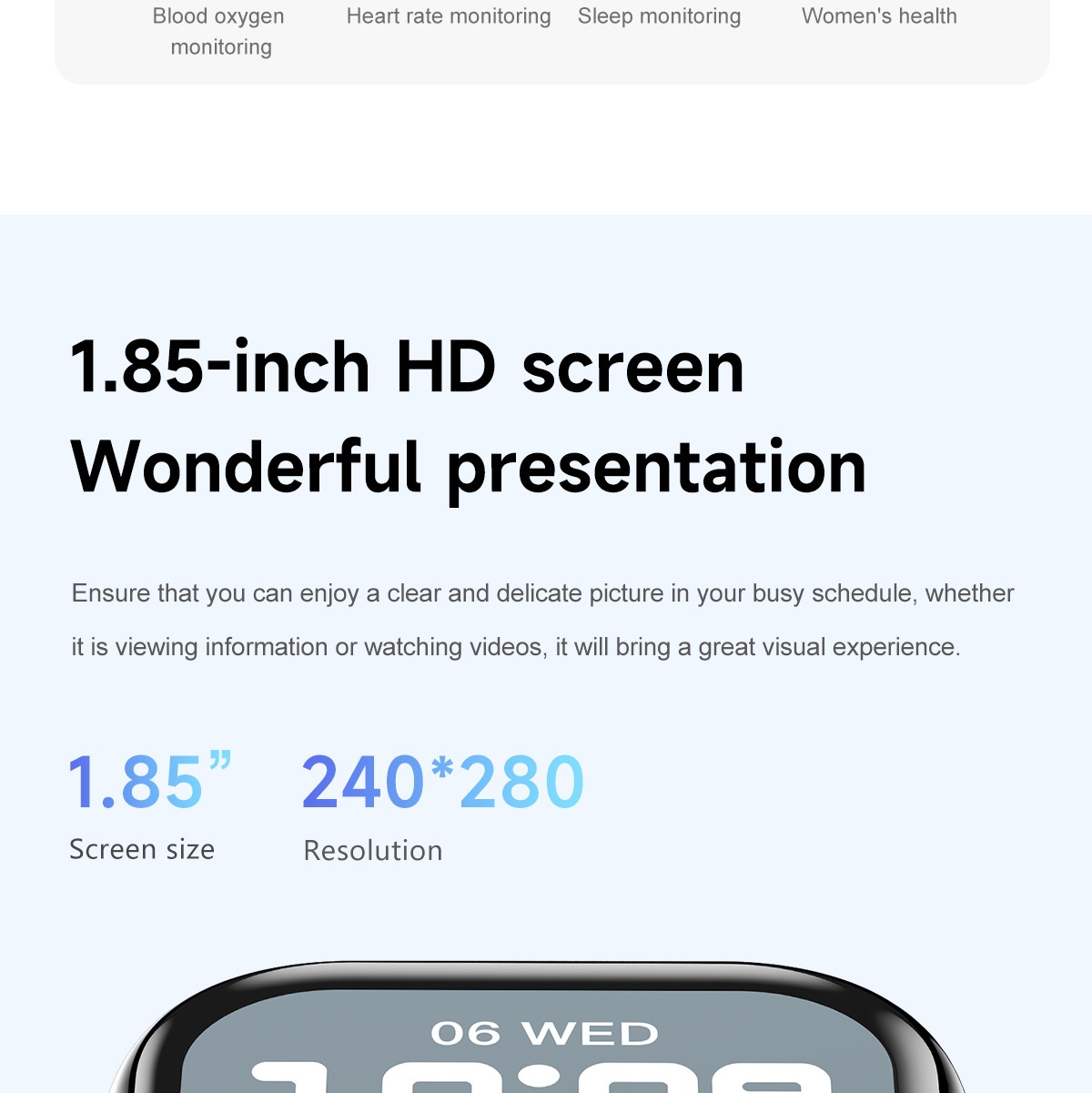 IW10 Smart Watch with Square AMOLED Display & Bluetooth Calling