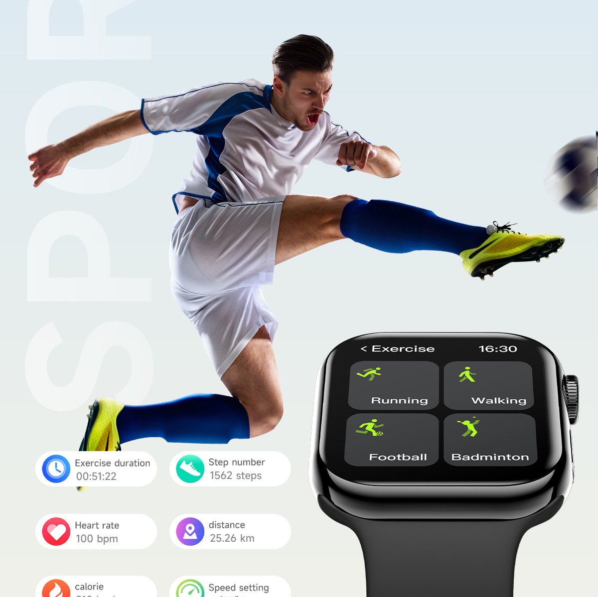 IW10 Smart Watch with Square AMOLED Display & Bluetooth Calling