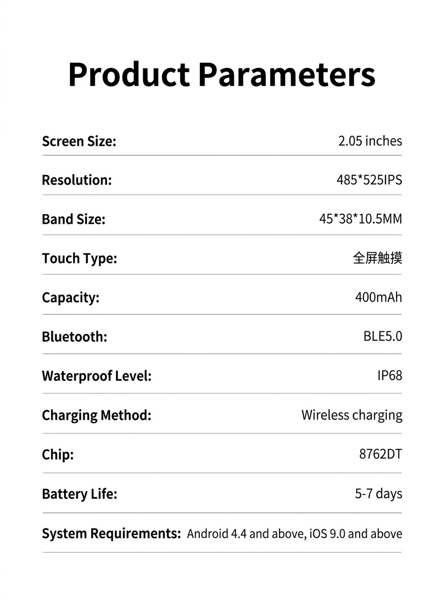 IW10 Smart Watch with Square AMOLED Display & Bluetooth Calling