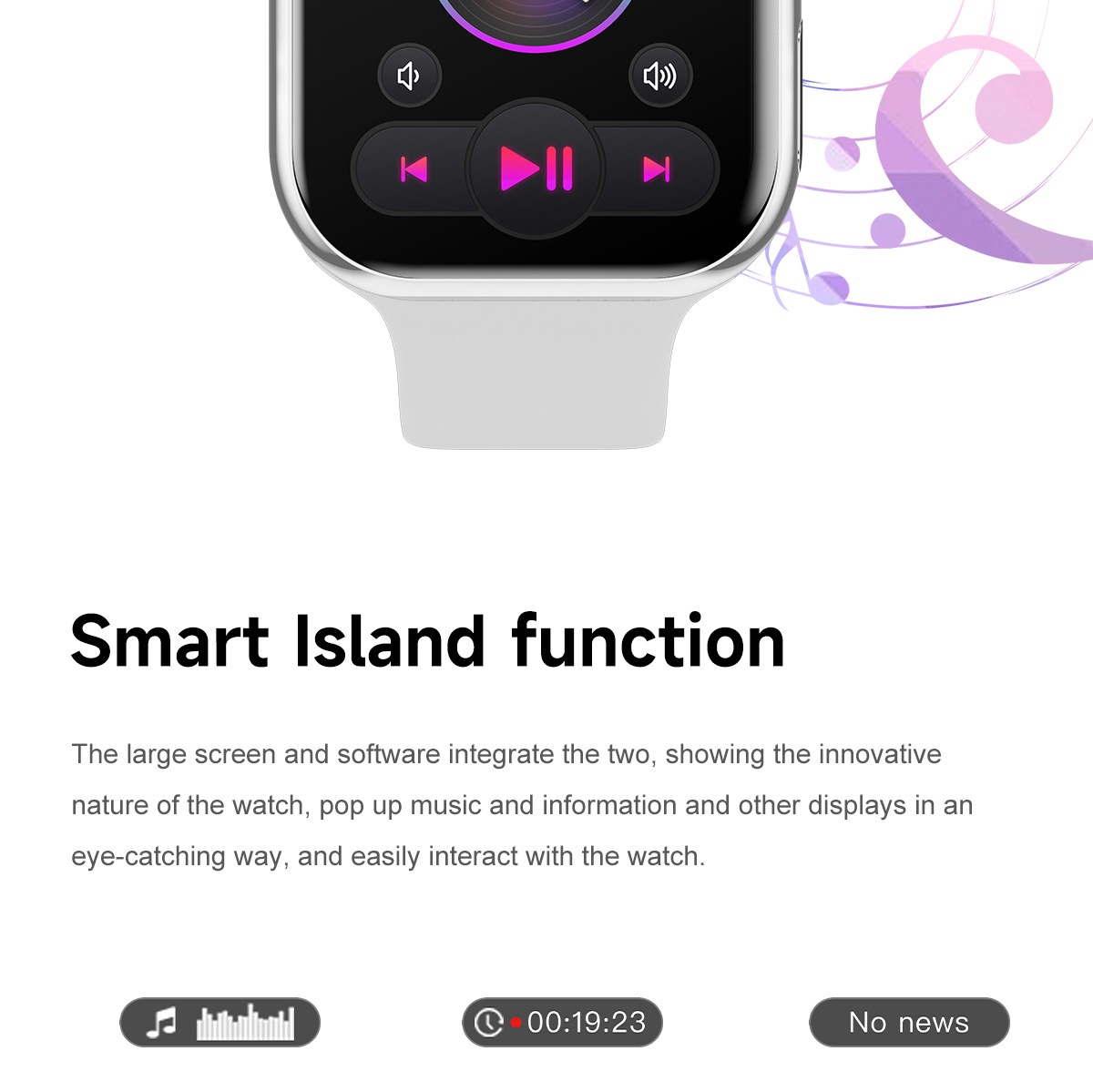 IW10 Smart Watch with Square AMOLED Display & Bluetooth Calling