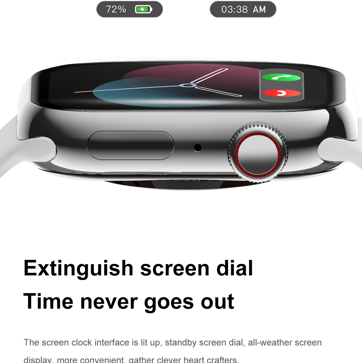 IW10 Smart Watch with Square AMOLED Display & Bluetooth Calling