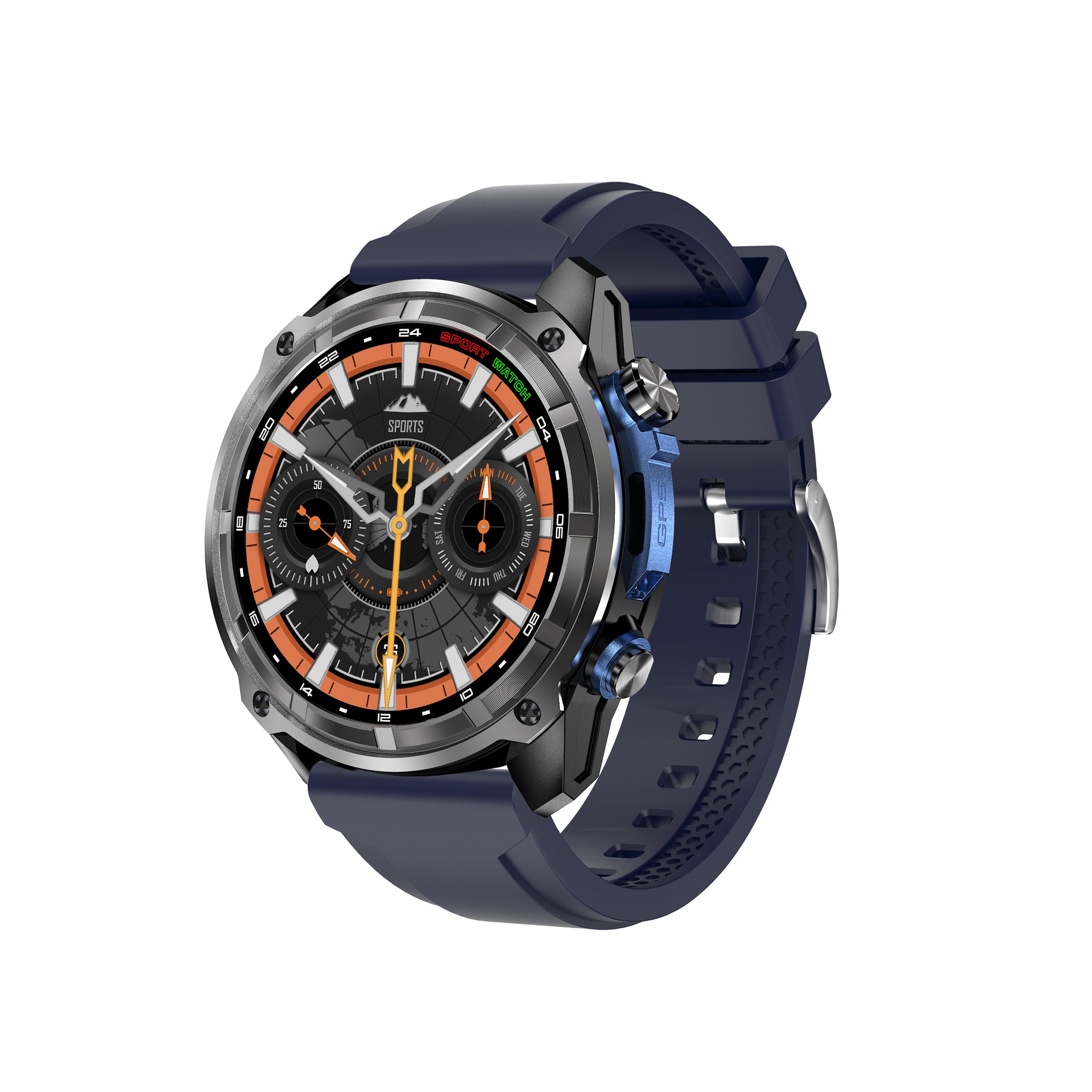 DT G1 Rugged GPS Smart Watch with Round AMOLED Display & Offline Maps