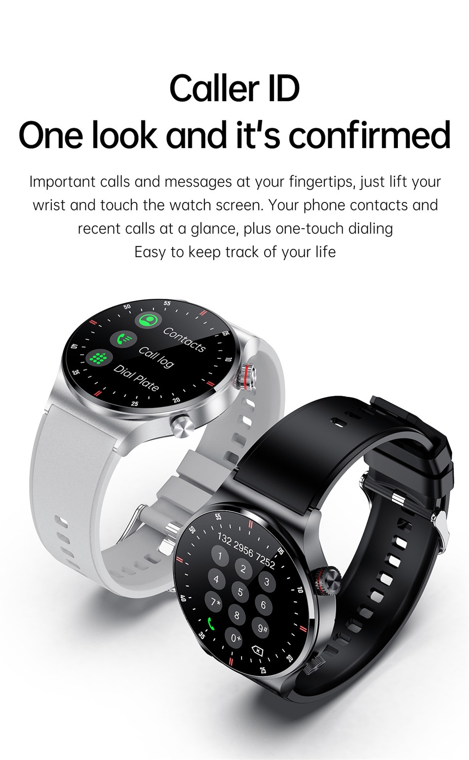 Smart Watch with Round HD Display, Bluetooth Calling & Health Tracker