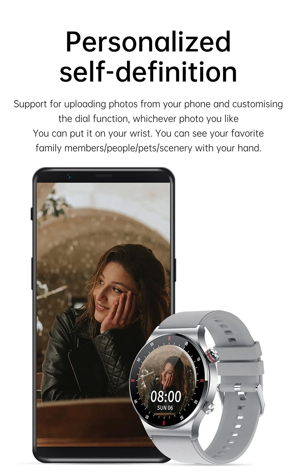 Smart Watch with Round HD Display, Bluetooth Calling & Health Tracker