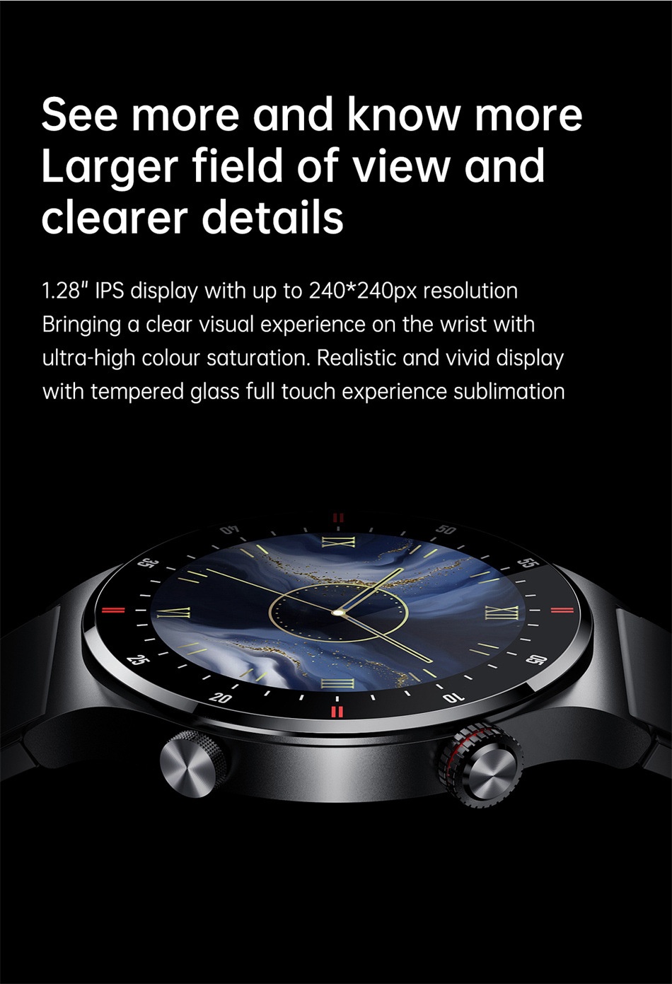 Smart Watch with Round HD Display, Bluetooth Calling & Health Tracker