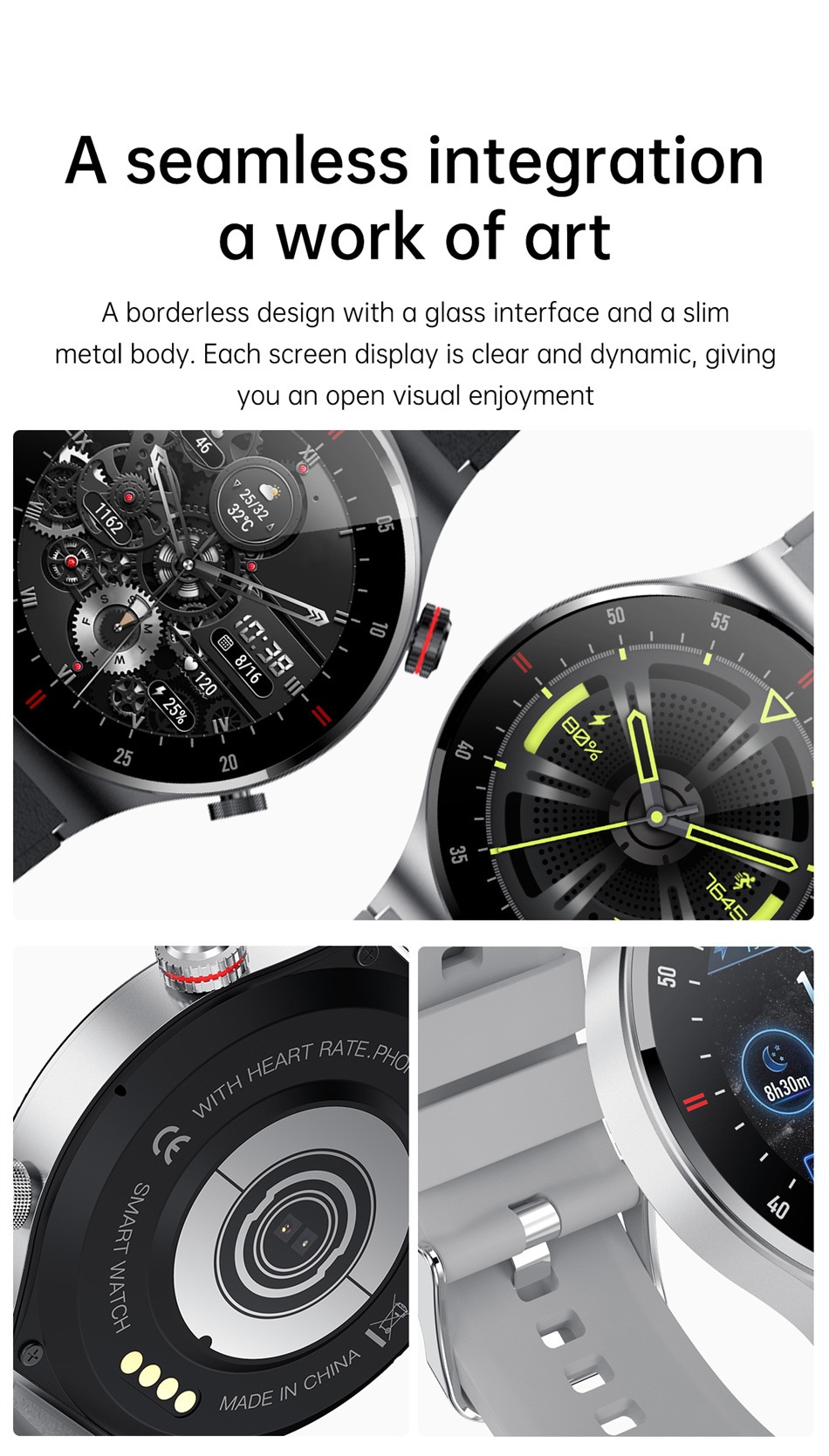 Smart Watch with Round HD Display, Bluetooth Calling & Health Tracker