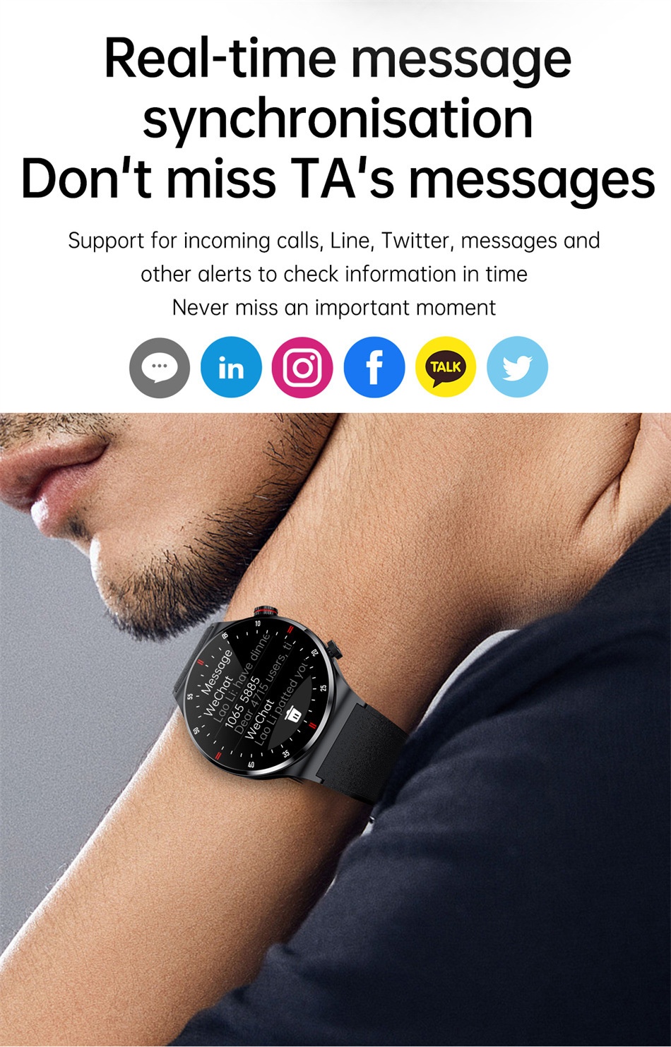 Smart Watch with Round HD Display, Bluetooth Calling & Health Tracker