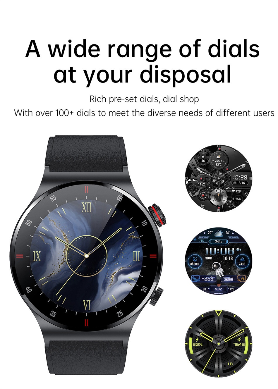 Smart Watch with Round HD Display, Bluetooth Calling & Health Tracker