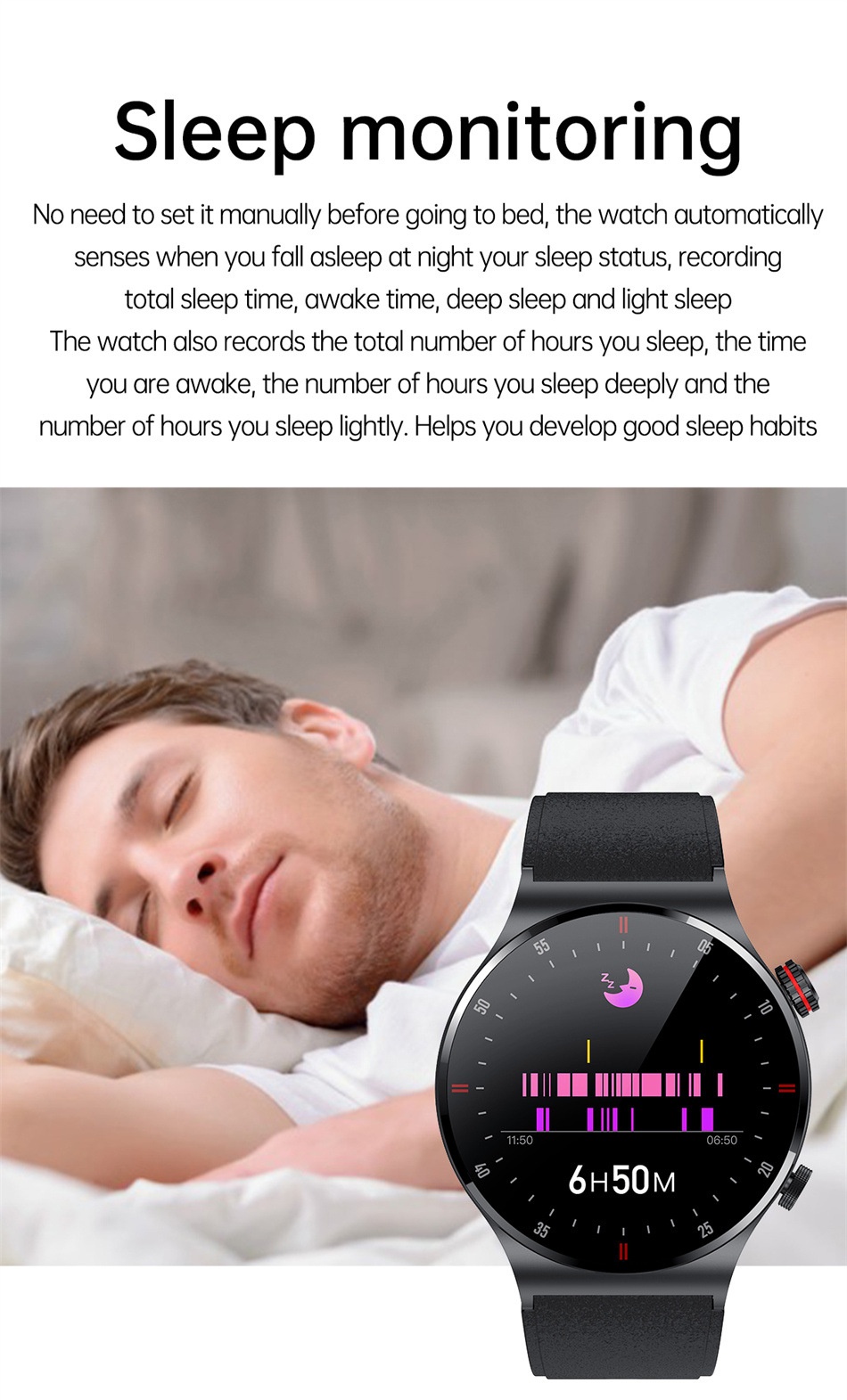 Smart Watch with Round HD Display, Bluetooth Calling & Health Tracker