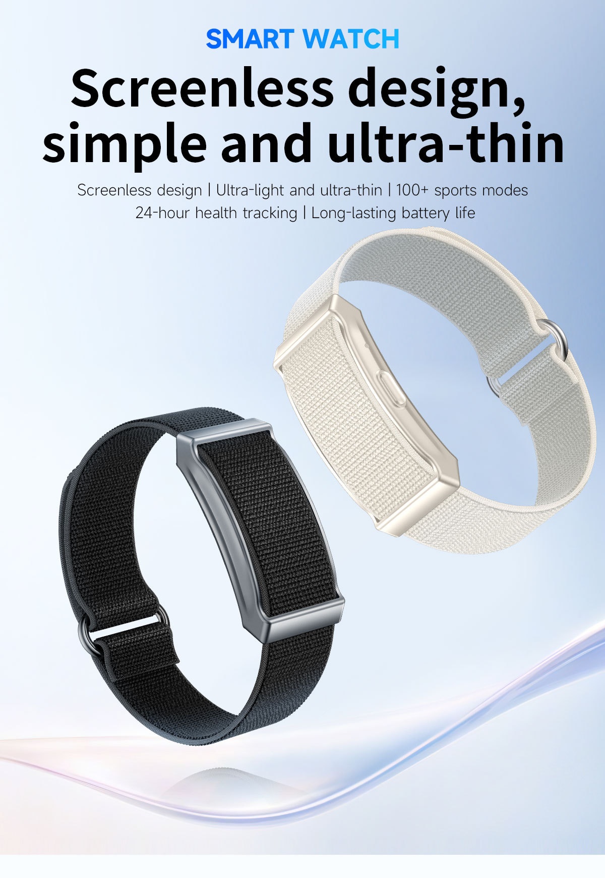 G69 Screenless Smart Band Fitness Tracker with 40-Day Battery Life