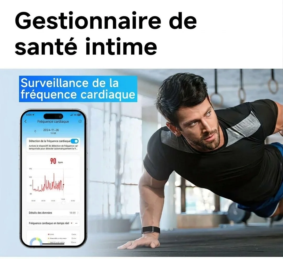 Bracelet connecté G69 sans écran, traqueur d'activité physique avec une autonomie de 40 jours